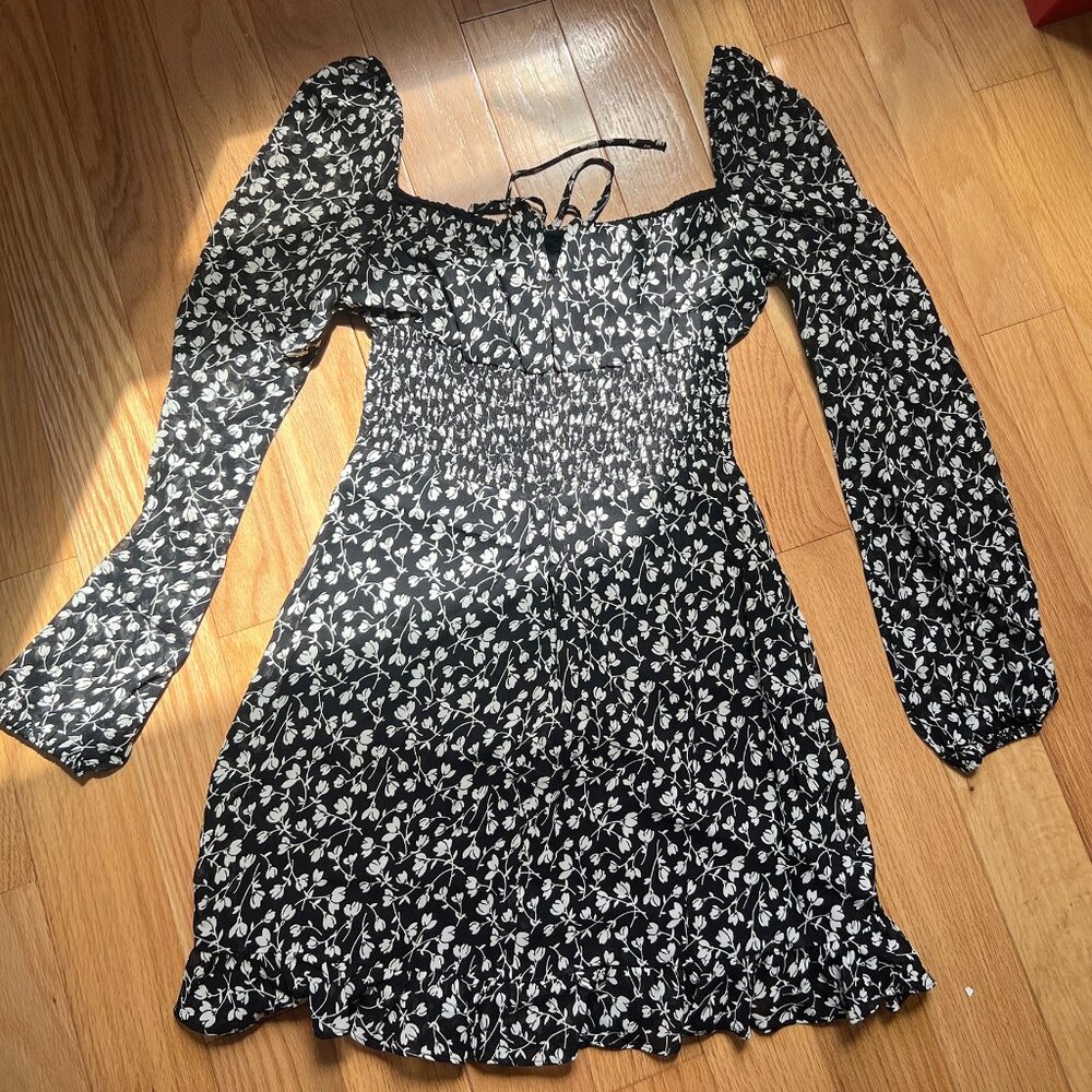 Black floral Reformation dress